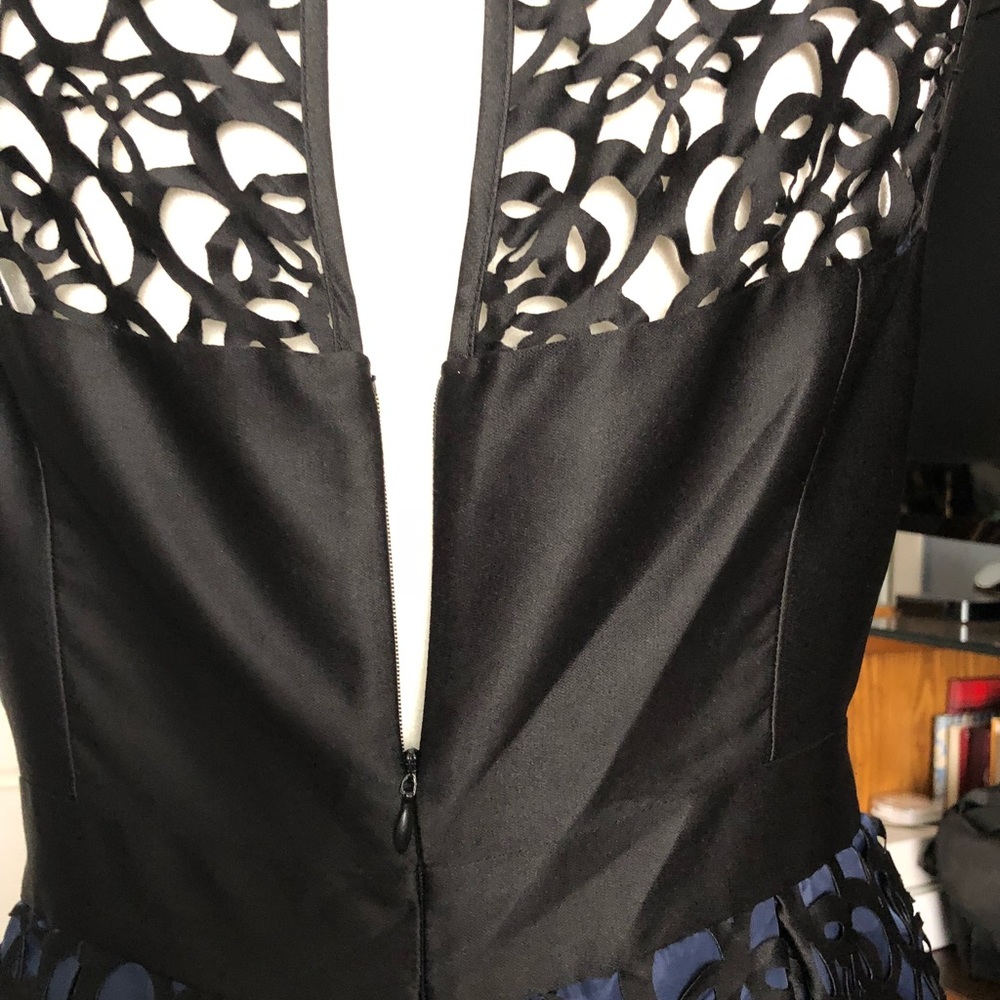 Black dress with laser cut detail - Picture 7 of 8